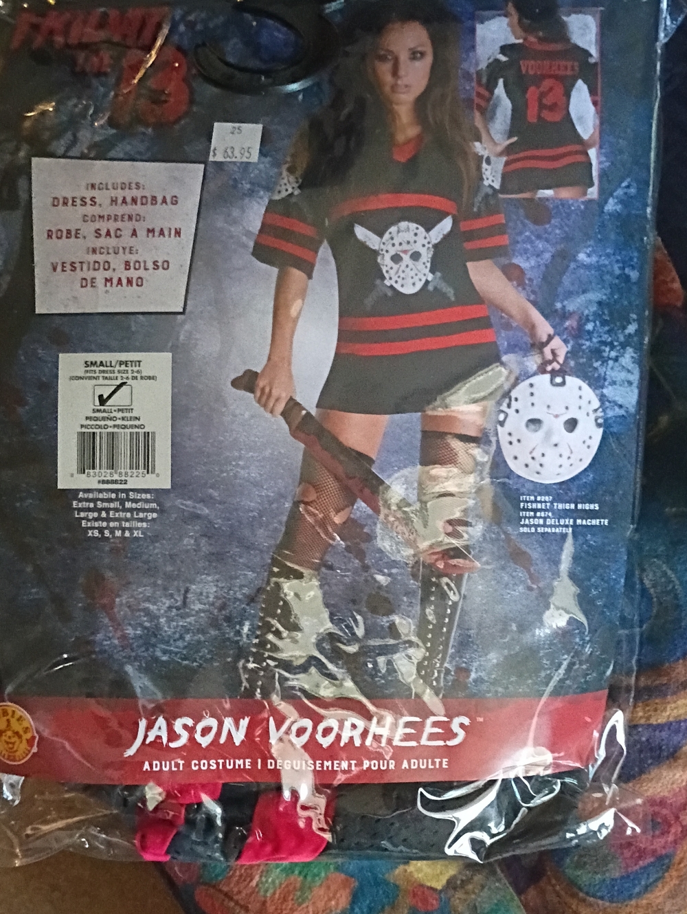 Women's Black & Red Hockey Jersey Costume